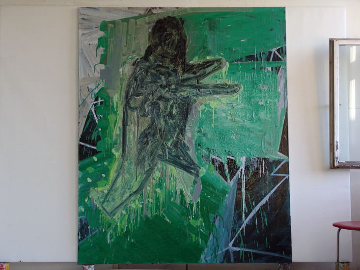 Matthias Haase, Malerei, Kunst, Läufer, 2006, Öl/Leinwand, 190x155cm